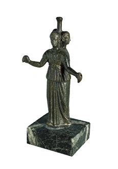 Hellenic Gallery: Triple form of Hecate around a column. Ancient Greek