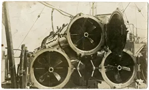 Triple torpedo tubes on a V or W Class destroyer Triple torpedo tubes on a V or W Class destroyer