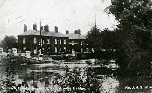 Trowse Bridge in Flood, Norwich, Norfolk Trowse Bridge in Flood, Norwich, Norfolk