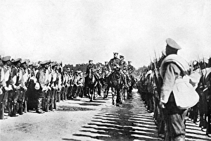 Tsar Nicholas II inspecting the troops Tsar Nicholas II inspecting the troops