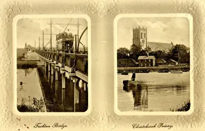 Tuckton Bridge and Christchurch Priory, Dorset Tuckton Bridge and Christchurch Priory, Dorset