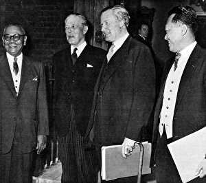 Tunku Abdul Rahman, Harold Macmillan, Duncan Sandys and Lee Tunku Abdul Rahman, Harold Macmillan, Duncan Sandys and Lee