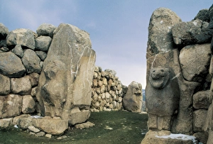 TURKEY. Bogazkale. Hattusa. Lion gate, one of TURKEY. Bogazkale. Hattusa. Lion gate, one of