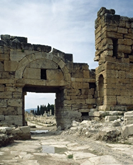 Turkey. Old city of Hierapolis. North Byzantine Gate. 4th Turkey. Old city of Hierapolis. North Byzantine Gate. 4th