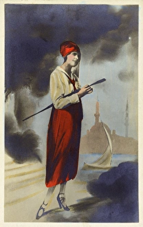 Turkish girl by the Golden Horn, Istanbul, Turkey Turkish girl by the Golden Horn, Istanbul, Turkey