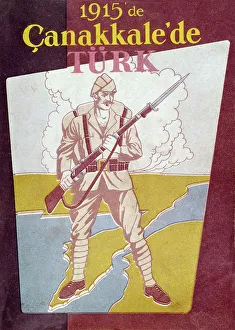 Turkish poster celebrating defence of Gallipoli, WW1 Turkish poster celebrating defence of Gallipoli, WW1