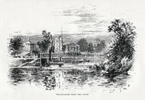 Twickenham Gallery: Twickenham Church from the River Thames, 1897