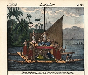 Twin-hull sailing boat of the Friendly Islands (Tonga) Twin-hull sailing boat of the Friendly Islands (Tonga)