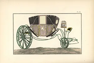 Two-person horse-drawn carriage called a vis-a-vis Two-person horse-drawn carriage called a vis-a-vis