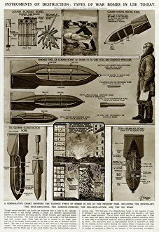 Types of war bombs in use by G. H. Davis Types of war bombs in use by G. H. Davis