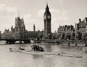 U776 surrendered German U boat Westminister Pier, London U776 surrendered German U boat Westminister Pier, London