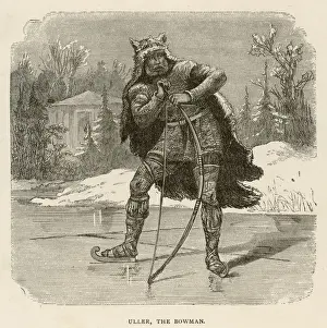 Norse Mythology Prints: Winter Archery Print of Uller the Bowman
