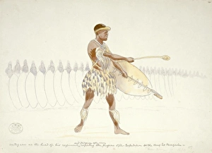 Umtigaan at the head of his regiment Umtigaan at the head of his regiment