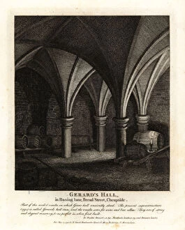 Cheapside Gallery: Underground vaults in Gerards Hall Inn, Cheapside, 1795