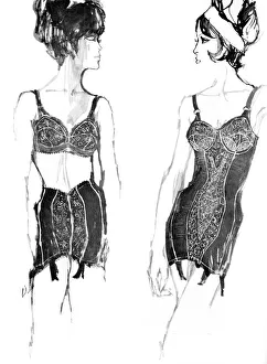 Images Dated 18th August 2011: Underwear for 1962 drawn by Barbara Hulanicki
