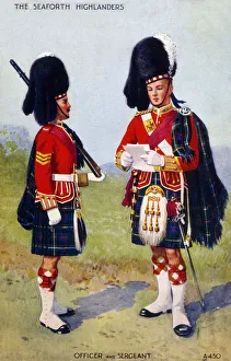 Uniform of Officer and Sergeant of the Seaforth Highlanders (Rosshire Buffs, Duke Uniform of Officer and Sergeant of the Seaforth Highlanders (Rosshire Buffs, Duke