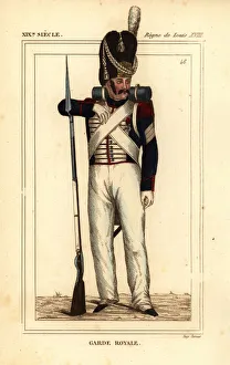 Uniform of the Royal Guard, reign of King Louis XVIII Uniform of the Royal Guard, reign of King Louis XVIII