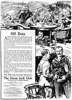Union Jack Club fundraising advertisement, WW1 Union Jack Club fundraising advertisement, WW1