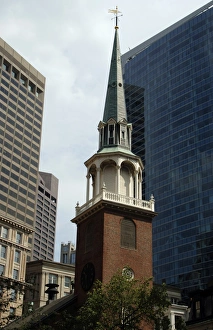 United States. Boston. Old South Meeting House. Bell tower United States. Boston. Old South Meeting House. Bell tower