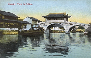 An unspecified country town (and Bridge) in China An unspecified country town (and Bridge) in China