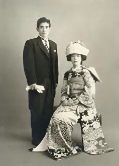 New Items from the Grenville Collins Collection: Upper Class Japanese Couple - Wedding Photograph