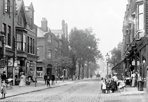 Manchester Collection: Urmston Station Road early 1900s