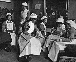 VAD matron and nurses at a French hospital, WW1 VAD matron and nurses at a French hospital, WW1