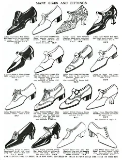 A Variety of women's comfortable shoes 1926 A Variety of women's comfortable shoes 1926