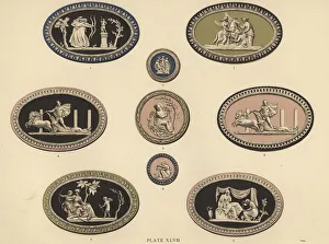 Medallion Gallery: Various tricolor medallions showing reliefs
