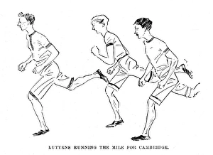 Varsity sports - Lutyens running the mile for Cambridge Varsity sports - Lutyens running the mile for Cambridge