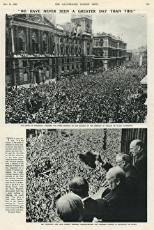 VE Day celebrations: crowds in Whitehall VE Day celebrations: crowds in Whitehall