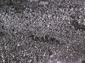 VE Day - crowds cheer Winston Churchill VE Day - crowds cheer Winston Churchill