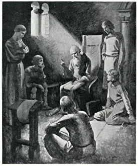 Venerable Bede finishing his translation of St John's Gospel Venerable Bede finishing his translation of St John's Gospel