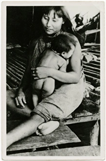 Venezuela, Warao Mother and Child of the Orinoco Venezuela, Warao Mother and Child of the Orinoco