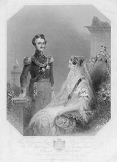 <b class=qtipBold><figcaption>Victoria/Albert/Topham</figcaption></b><br>QUEEN VICTORIA BRITISH ROYALTY Victoria and Albert at the time of their wedding. Date: 1840<br><em>© Mary Evans Picture Library</em> Victoria/Albert/Topham