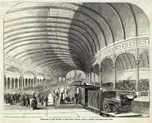 Victorian Era Train Station Prints: Victoria Goes by Rail