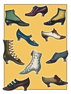 <b class=qtipBold><figcaption>Victorian Boots and Shoes</figcaption></b><br>Victorian Boots and Shoes.<br><em>© Mary Evans Picture Library</em> Victorian Boots and Shoes