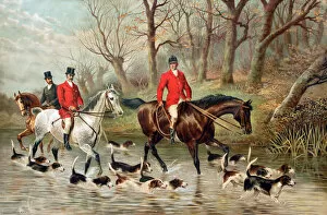 Hunters Gallery: Victorian foxhunting scene