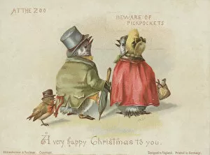 Anthropomorphism Gallery: Victorian Greeting Card - The Pickpocket