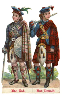 Victorian scrap, Scottish Clans - MacNab, MacDonald Victorian scrap, Scottish Clans - MacNab, MacDonald