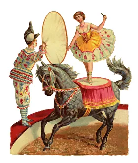 Victorian Scrap showing Circus Performers Victorian Scrap showing Circus Performers