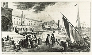 Comercio Gallery: View of Barcelona by Pedro Pascual Moles (1779)