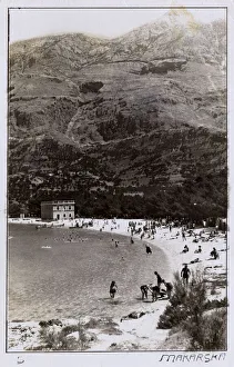 View of the beach at Makarska, Croatia View of the beach at Makarska, Croatia