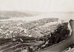 View of Bergen and its harbour, Norway View of Bergen and its harbour, Norway