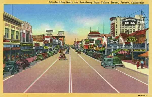 Broadway Gallery: View of Broadway, Fresno, California, USA
