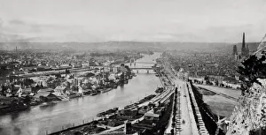 View of the city centre of Rouen along the river Seine View of the city centre of Rouen along the river Seine