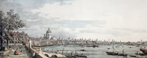 View of the City from Somerset House Gardens, London View of the City from Somerset House Gardens, London
