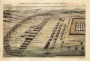 View of the encampment of German and Roman armies View of the encampment of German and Roman armies