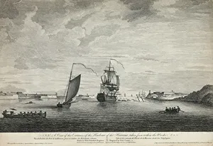 A view of the entrance of the harbour of the Havana, taken f A view of the entrance of the harbour of the Havana, taken f