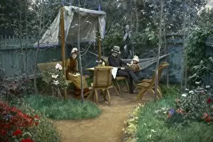 Bourgeoisie Gallery: View of a Garden, Linkoping, 1887-1888, by Johan Krouthen